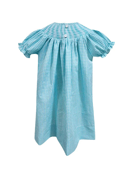 Fall Harvest Pumpkin Bishop Gingham Dress